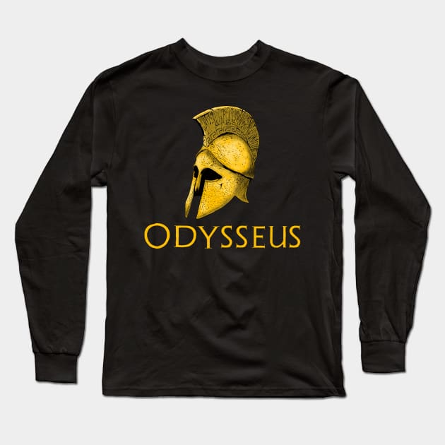 Ancient Greek Epic Myth - Odysseus - Trojan War The Odyssey Long Sleeve T-Shirt by Styr Designs